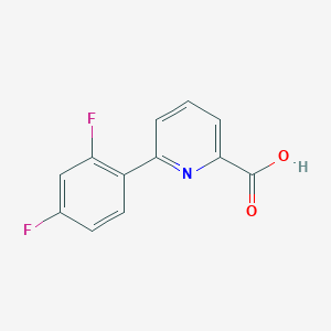 molecular formula C12H7F2NO2 B1343750 6-(2,4-二氟苯基)吡啶-2-甲酸 CAS No. 887983-05-3