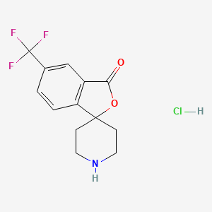 molecular formula C13H13ClF3NO2 B13437511 5-(Trifluoromethyl)-3H-spiro[isobenzofuran-1,4'-piperidin]-3-one hydrochloride CAS No. 1427501-78-7