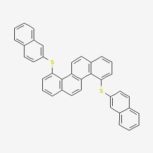 molecular formula C38H24S2 B13437519 4,10-Bis(2-naphthalenylthio)-chrysene 