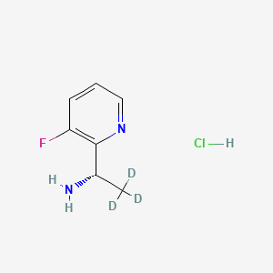 molecular formula C7H10ClFN2 B13437552 (S)-1-(3-Fluororopyridin-2-yl)ethylamine-d3 Hydrochloride 