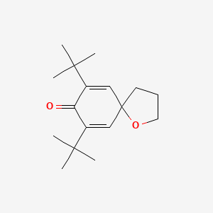 molecular formula C17H26O2 B13437568 1-Oxaspiro[4.5]deca-6,9-dien-8-one, 7,9-bis(1,1-dimethylethyl)- CAS No. 138345-00-3