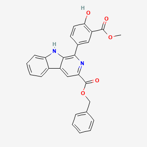 molecular formula C27H20N2O5 B13437589 benzyl 1-(4-hydroxy-3-methoxycarbonylphenyl)-9H-pyrido[3,4-b]indole-3-carboxylate 