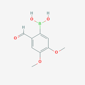 molecular formula C9H11BO5 B1343761 (2-甲酰基-4,5-二甲氧基苯基)硼酸 CAS No. 1005346-96-2