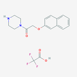 molecular formula C18H19F3N2O4 B1343767 2-(Naphthalen-2-yloxy)-1-piperazin-1-YL-ethanone trifluoroacetate CAS No. 1135289-91-6