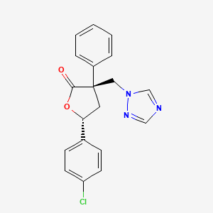 (3S,5R)-5-(4-chlorophenyl)-3-phenyl-3-(1,2,4-triazol-1-ylmethyl)oxolan-2-one