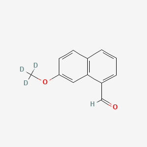 molecular formula C12H10O2 B13437682 7-(Trideuteriomethoxy)naphthalene-1-carbaldehyde 