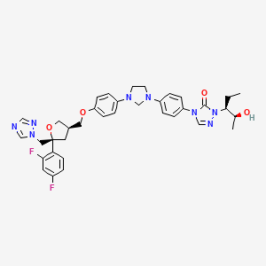 molecular formula C36H40F2N8O4 B13437699 Posaconazole Imidazolidine Impurity 