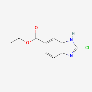 molecular formula C10H9ClN2O2 B1343770 Ethyl 2-chloro-1H-benzo[D]imidazole-6-carboxylate CAS No. 857035-29-1