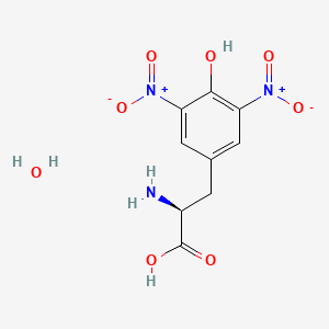 molecular formula C9H11N3O8 B1343772 3,5-Dinitro-L-tyrosine monohydrate CAS No. 71876-88-5