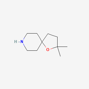 molecular formula C10H19NO B1343773 2,2-二甲基-1-氧杂-8-氮杂螺[4.5]癸烷 CAS No. 374794-94-2