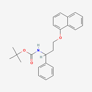 molecular formula C24H27NO3 B13437803 tert-butyl N-(3-naphthalen-1-yloxy-1-phenylpropyl)carbamate 