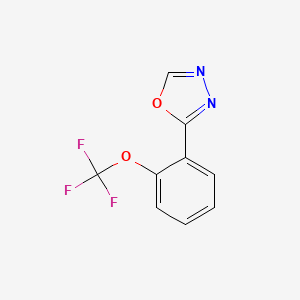 molecular formula C9H5F3N2O2 B1343782 2-[2-(三氟甲氧基)苯基]-1,3,4-恶二唑 CAS No. 1427460-77-2