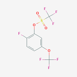 molecular formula C8H3F7O4S B13437820 2-Fluoro-5-(trifluoromethoxy)phenyl trifluoromethanesulphonate 