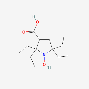 molecular formula C13H23NO3 B13437835 2,2,5,5-Tetraethyl-1-(l1-oxidaneyl)-2,5-dihydro-1H-pyrrole-3-carboxylic Acid 