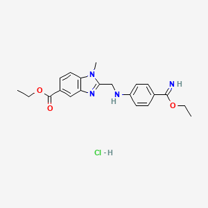 2-[[[4-(Ethoxyiminomethyl)phenyl]amino]methyl]-1-methyl-1H-benzimidazole-5-carboxylic Acid Ethyl Ester Hydrochloride