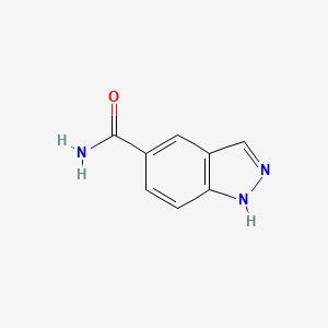 molecular formula C8H7N3O B1343786 1H-吲唑-5-甲酰胺 CAS No. 478829-34-4
