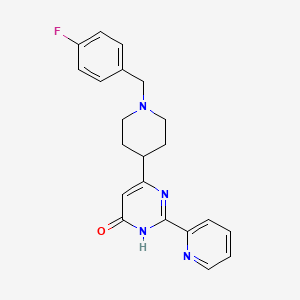 6-(1-(4-Fluorobenzyl)piperidin-4-yl)-2-(pyridin-2-yl)pyrimidin-4(1H)-one