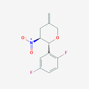 (2R,3S)-2-(2,5-Difluorophenyl)tetrahydro-5-methylene-3-nitro-2H-pyran