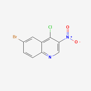 molecular formula C9H4BrClN2O2 B1343797 6-溴-4-氯-3-硝基喹啉 CAS No. 723281-72-9