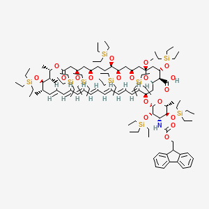 (1R,3S,5R,6R,9R,11R,15S,16S,17R,18S,19E,21E,23E,25E,27E,29E,31E,33R,35S,36S,37S)-33-[(2R,3S,4S,5S,6R)-4-(9H-fluoren-9-ylmethoxycarbonylamino)-6-methyl-3,5-bis(triethylsilyloxy)oxan-2-yl]oxy-1-methoxy-15,16,18-trimethyl-13-oxo-3,5,6,9,11,17,37-heptakis(triethylsilyloxy)-14,39-dioxabicyclo[33.3.1]nonatriaconta-19,21,23,25,27,29,31-heptaene-36-carboxylic acid