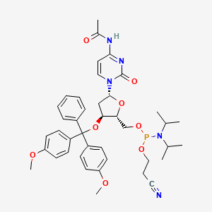 molecular formula C41H50N5O8P B13438172 N-[1-[(2R,4S,5R)-4-[bis(4-methoxyphenyl)-phenylmethoxy]-5-[[2-cyanoethoxy-[di(propan-2-yl)amino]phosphanyl]oxymethyl]oxolan-2-yl]-2-oxopyrimidin-4-yl]acetamide 