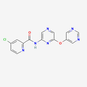 4-chloro-N-(6-pyrimidin-5-yloxypyrazin-2-yl)pyridine-2-carboxamide