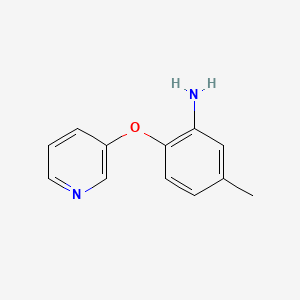 molecular formula C12H12N2O B1343842 5-Methyl-2-(3-pyridinyloxy)aniline CAS No. 457099-14-8