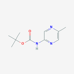 molecular formula C10H15N3O2 B1343843 叔丁基（5-甲基吡嗪-2-基）氨基甲酸酯 CAS No. 369638-68-6