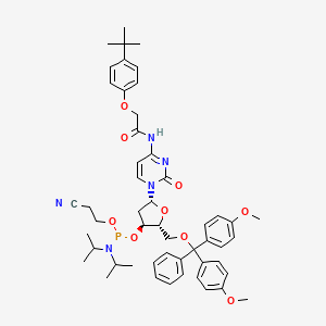 N-[1-[(2R,4S,5R)-5-[[bis(4-methoxyphenyl)-phenylmethoxy]methyl]-4-[2-cyanoethoxy-[di(propan-2-yl)amino]phosphanyl]oxyoxolan-2-yl]-2-oxopyrimidin-4-yl]-2-(4-tert-butylphenoxy)acetamide