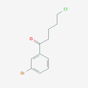 molecular formula C11H12BrClO B1343847 1-(3-Bromophenyl)-5-chloro-1-oxopentane CAS No. 487058-88-8