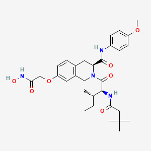 (3S)-2-[(2S,3S)-2-(3,3-dimethylbutanoylamino)-3-methylpentanoyl]-7-[2-(hydroxyamino)-2-oxoethoxy]-N-(4-methoxyphenyl)-3,4-dihydro-1H-isoquinoline-3-carboxamide