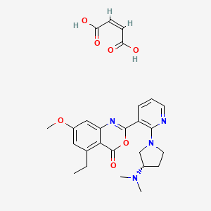 (Z)-but-2-enedioic acid;2-[2-[(3S)-3-(dimethylamino)pyrrolidin-1-yl]pyridin-3-yl]-5-ethyl-7-methoxy-3,1-benzoxazin-4-one