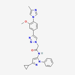 N-(3-Cyclopropyl-1-Phenyl-1h-Pyrazol-5-Yl)-2-{4-[3-Methoxy-4-(4-Methyl-1h-Imidazol-1-Yl)phenyl]-1h-1,2,3-Triazol-1-Yl}acetamide