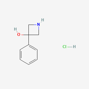 molecular formula C9H12ClNO B1343857 3-苯基氮杂环丁烷-3-醇盐酸盐 CAS No. 550370-15-5