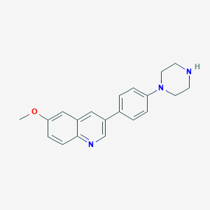 6-methoxy-3-(4-piperazin-1-ylphenyl)quinoline