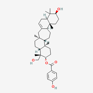 molecular formula C37H54O5 B13438601 3-O-(p-Hydroxybenzoyl)serratriol 