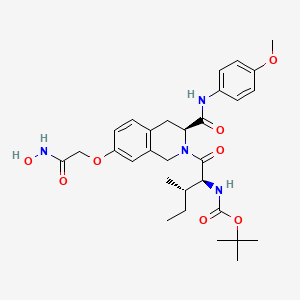 tert-butyl N-[(2S,3S)-1-[(3S)-7-[2-(hydroxyamino)-2-oxoethoxy]-3-[(4-methoxyphenyl)carbamoyl]-3,4-dihydro-1H-isoquinolin-2-yl]-3-methyl-1-oxopentan-2-yl]carbamate