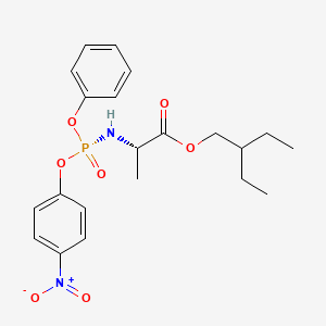 2-ethylbutyl (2S)-2-[[(4-nitrophenoxy)-phenoxyphosphoryl]amino]propanoate