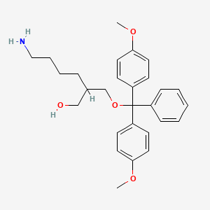 6-Amino-2-((bis(4-methoxyphenyl)(phenyl)methoxy)methyl)hexan-1-ol