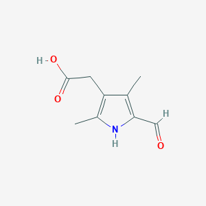 molecular formula C9H11NO3 B1343886 2-(5-甲酰-2,4-二甲基-1H-吡咯-3-基)乙酸 CAS No. 52513-48-1