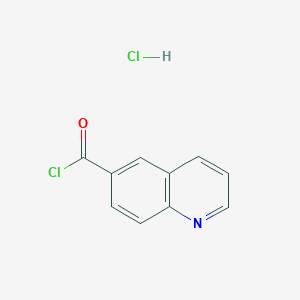 molecular formula C10H7Cl2NO B1343887 Quinoline-6-carbonyl chloride hydrochloride CAS No. 158000-98-7