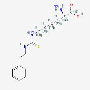 (2R)-2-(15N)azanyl-6-(2-phenylethylcarbamothioyl(15N)amino)(1,2,3,4,5,6-13C6)hexanoic acid