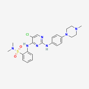 2-[[5-chloro-2-[4-(4-methylpiperazin-1-yl)anilino]pyrimidin-4-yl]amino]-N,N-dimethylbenzenesulfonamide