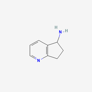 molecular formula C8H10N2 B1343903 6,7-Dihydro-5H-cyclopenta[b]pyridin-5-amine CAS No. 535935-84-3