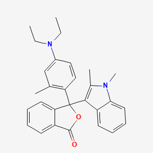 molecular formula C29H30N2O2 B1343911 3-(1,2-Dimethyl-3-indolyl)-3-[4-(diethylamino)-2-methylphenyl]phthalide CAS No. 36499-49-7