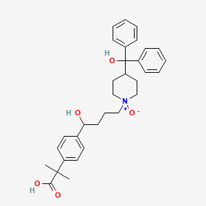 2-[4-[1-hydroxy-4-[4-[hydroxy(diphenyl)methyl]-1-oxidopiperidin-1-ium-1-yl]butyl]phenyl]-2-methylpropanoic acid