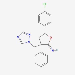 5-(4-Chlorophenyl)dihydro-3-phenyl-3-(1H-1,2,4-triazol-1-ylmethyl)-2(3H)-furanimine (Racemic)