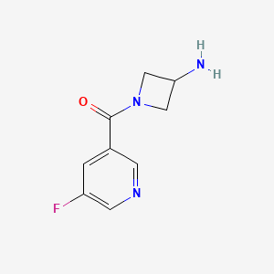 molecular formula C9H10FN3O B13439180 (3-Aminoazetidin-1-yl)(5-fluoropyridin-3-yl)methanone 