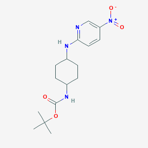 molecular formula C16H24N4O4 B13439292 [4-(5-Nitro-pyridin-2-ylamino)-cyclohexyl]-carbamic acid tert-butyl ester 