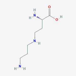 molecular formula C7H17N3O2 B13439297 (2S)-2-amino-4-[(3-aminopropyl)amino]butanoic acid 